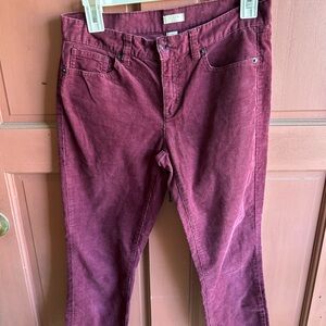 J. Crew Skinny Corduroy Jeans in Wine